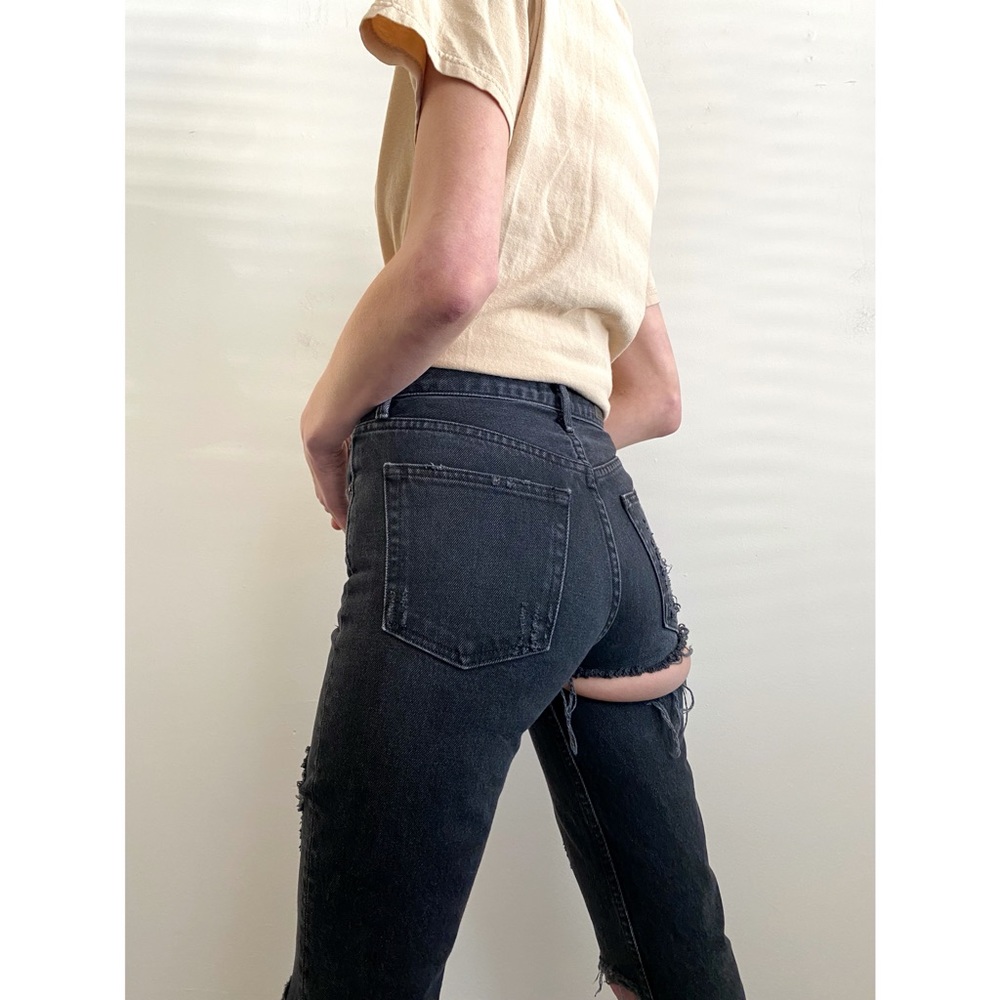 GRLFRND Denim Karolina Jeans in Travelin' Band Ripped Black jeans - Picture 7 of 9